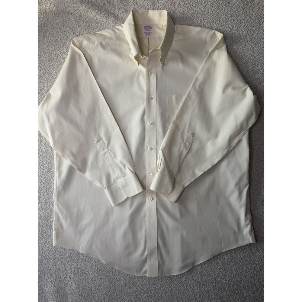 Brooks Brothers 1818 Dress Shirt 17.5-33 Non Iron Traditional Fit Button Down